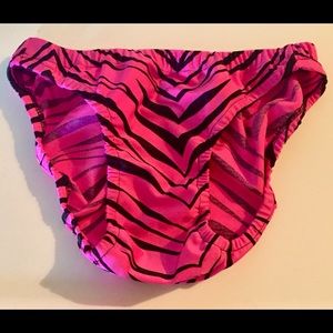 Hsemaska Hot Pink Zebra Spandex Bikini Swimwear